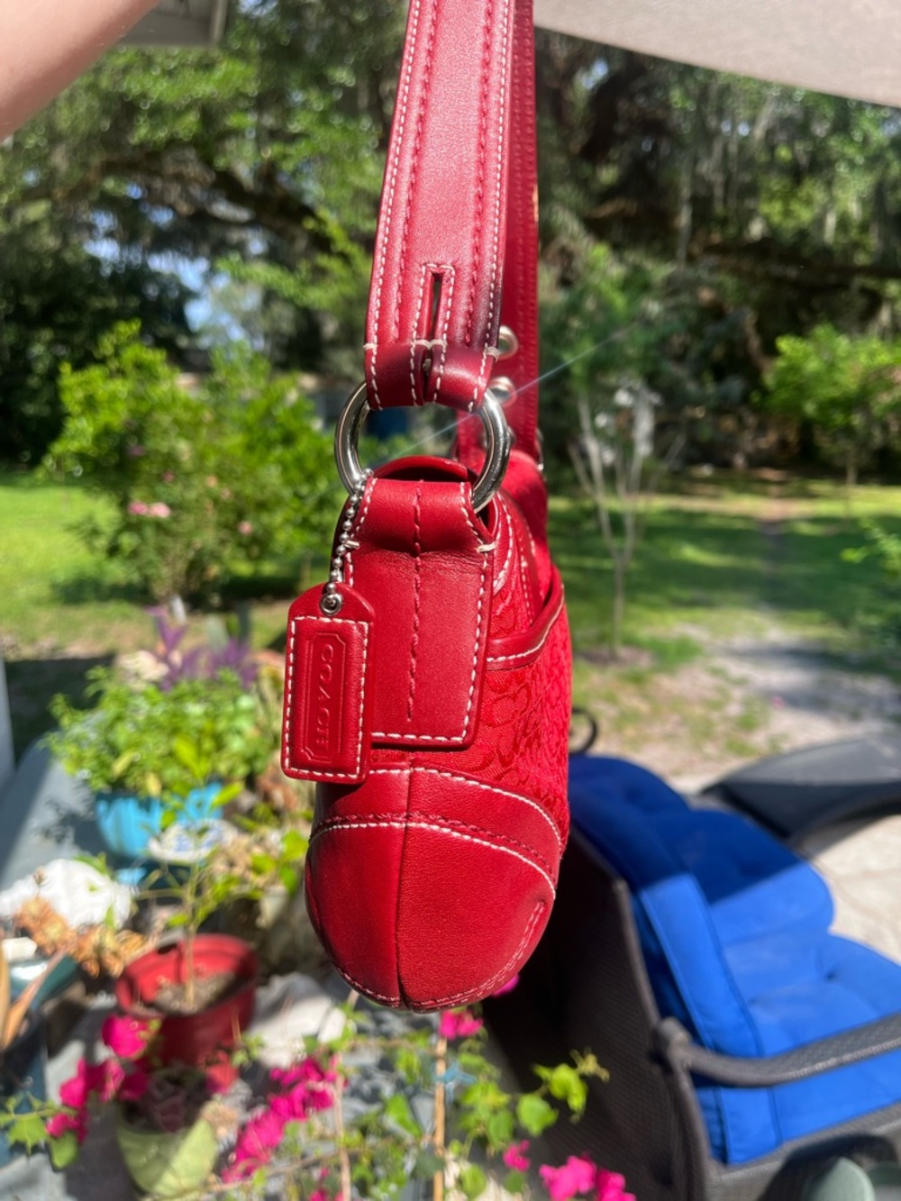 Vintage coach red soho bag - Picture 3 of 9